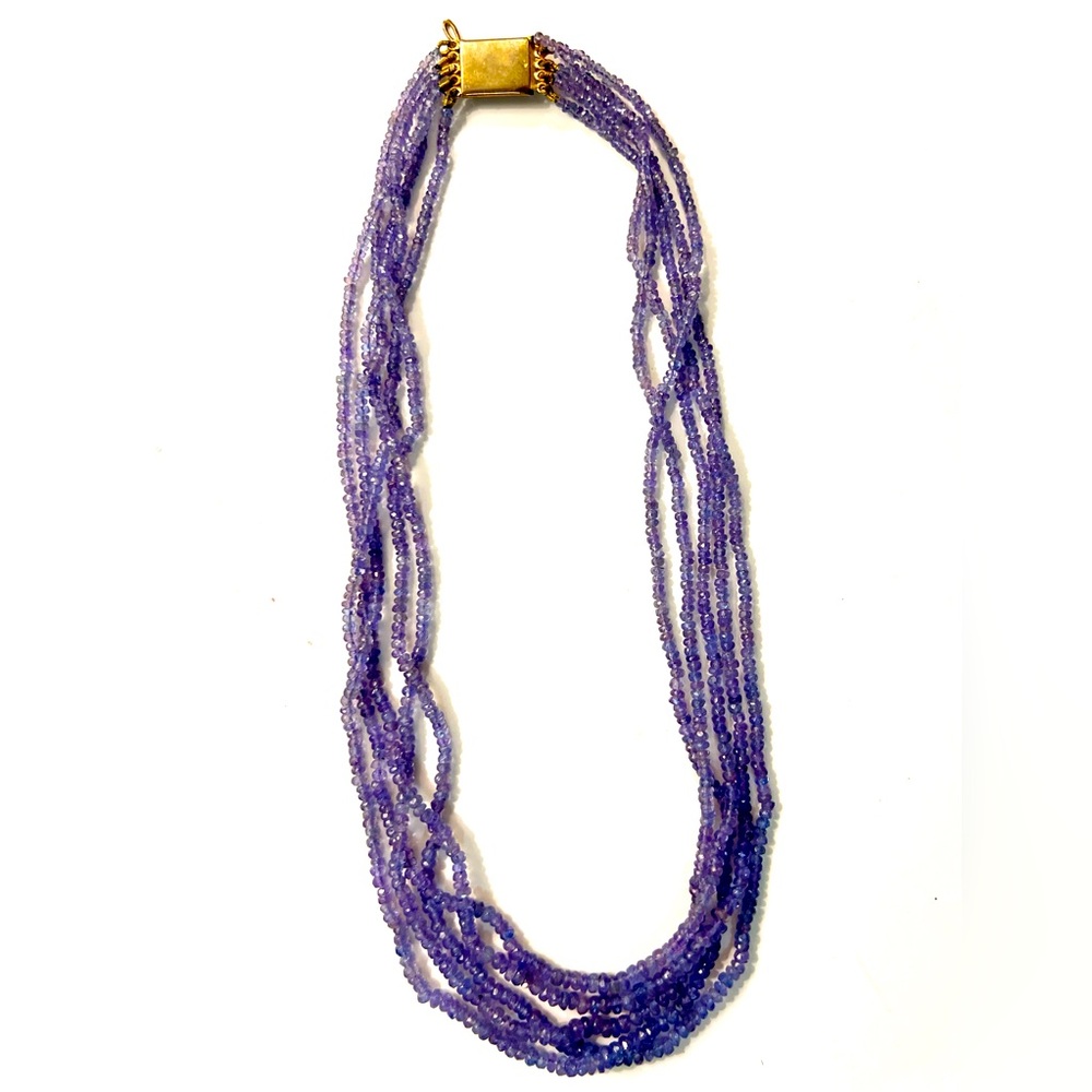 Multi-strand Iolite Necklace